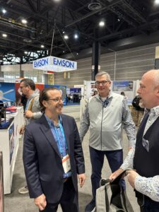 Retail buyers engaging with inventors at Inventors Corner